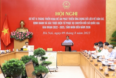 Thủ tướng chủ trì hội nghị về Đề án phát triển ứng dụng dữ liệu dân cư, định danh và xác thực điện tử