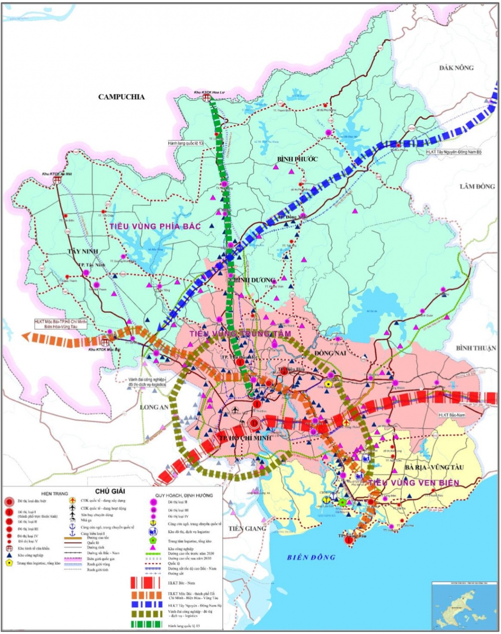 Phác họa tổ chức không gian phát triển vùng Đông Nam Bộ thời kỳ 2021-2030 và tầm nhìn đến năm 2050 Phác họa tổ chức không gian phát triển vùng Đông Nam Bộ thời kỳ 2021-2030 và tầm nhìn đến năm 2050