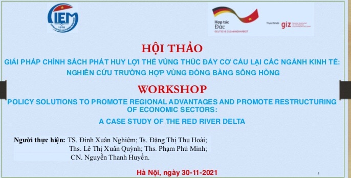 Phát huy lợi thế vùng, thúc đẩy cơ cấu lại các ngành kinh tế vùng Đồng bằng Sông Hồng Phát huy lợi thế vùng, thúc đẩy cơ cấu lại các ngành kinh tế vùng Đồng bằng Sông Hồng
