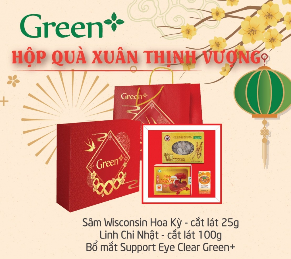 Hộp quà tặng sức khoẻ từ Green+: Lựa chọn tinh tế cho mùa Tết sum vầy Hộp quà tặng sức khoẻ từ Green+: Lựa chọn tinh tế cho mùa Tết sum vầy