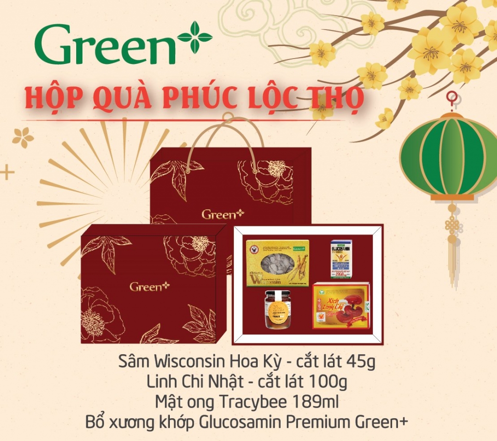 Hộp quà tặng sức khoẻ từ Green+: Lựa chọn tinh tế cho mùa Tết sum vầy Hộp quà tặng sức khoẻ từ Green+: Lựa chọn tinh tế cho mùa Tết sum vầy