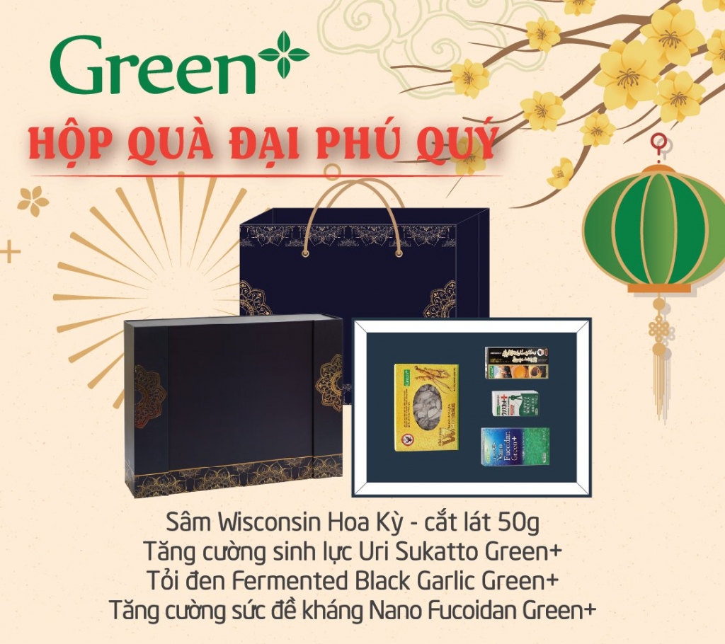 Hộp quà tặng sức khoẻ từ Green+: Lựa chọn tinh tế cho mùa Tết sum vầy Hộp quà tặng sức khoẻ từ Green+: Lựa chọn tinh tế cho mùa Tết sum vầy