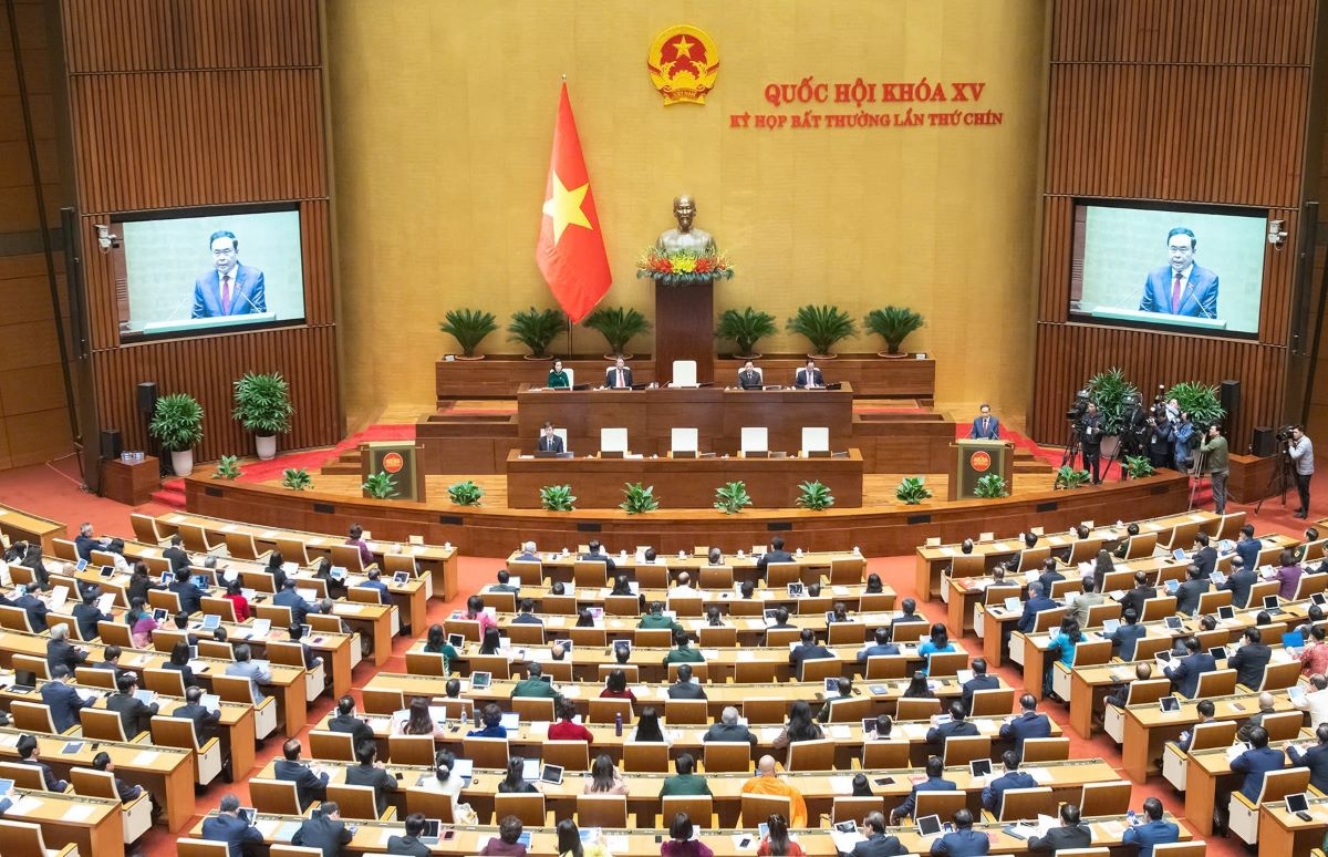 Kỳ họp bất thường của Quốc hội quyết định nhiều vấn đề cấp bách phục vụ cuộc cách mạng sắp xếp, tinh gọn tổ chức bộ máy