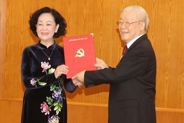 Trưởng Ban Tổ chức Trung ương Trương Thị Mai được phân công giữ chức Thường trực Ban Bí thư
