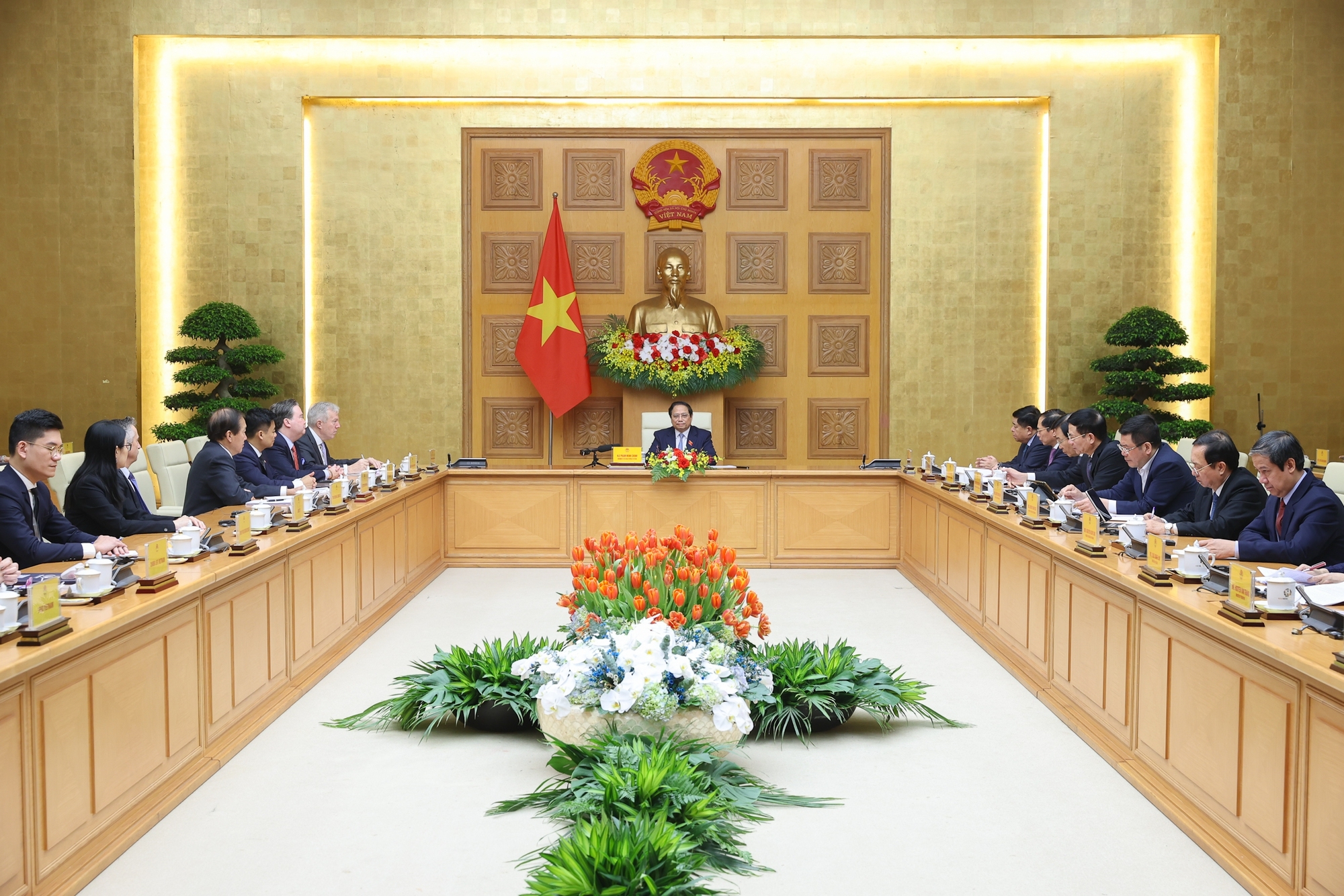 Chính phủ Việt Nam cam kết "3 bảo đảm", "3 cùng", để hỗ trợ doanh nghiệp Hoa Kỳ tham gia đầu tư, kinh doanh Chính phủ Việt Nam cam kết "3 bảo đảm", "3 cùng", để hỗ trợ doanh nghiệp Hoa Kỳ tham gia đầu tư, kinh doanh