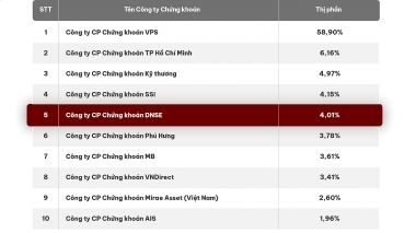Đạt 1 triệu hợp đồng phái sinh trong quý I/2024, DNSE lọt top 5 thị phần môi giới phái sinh trên HNX