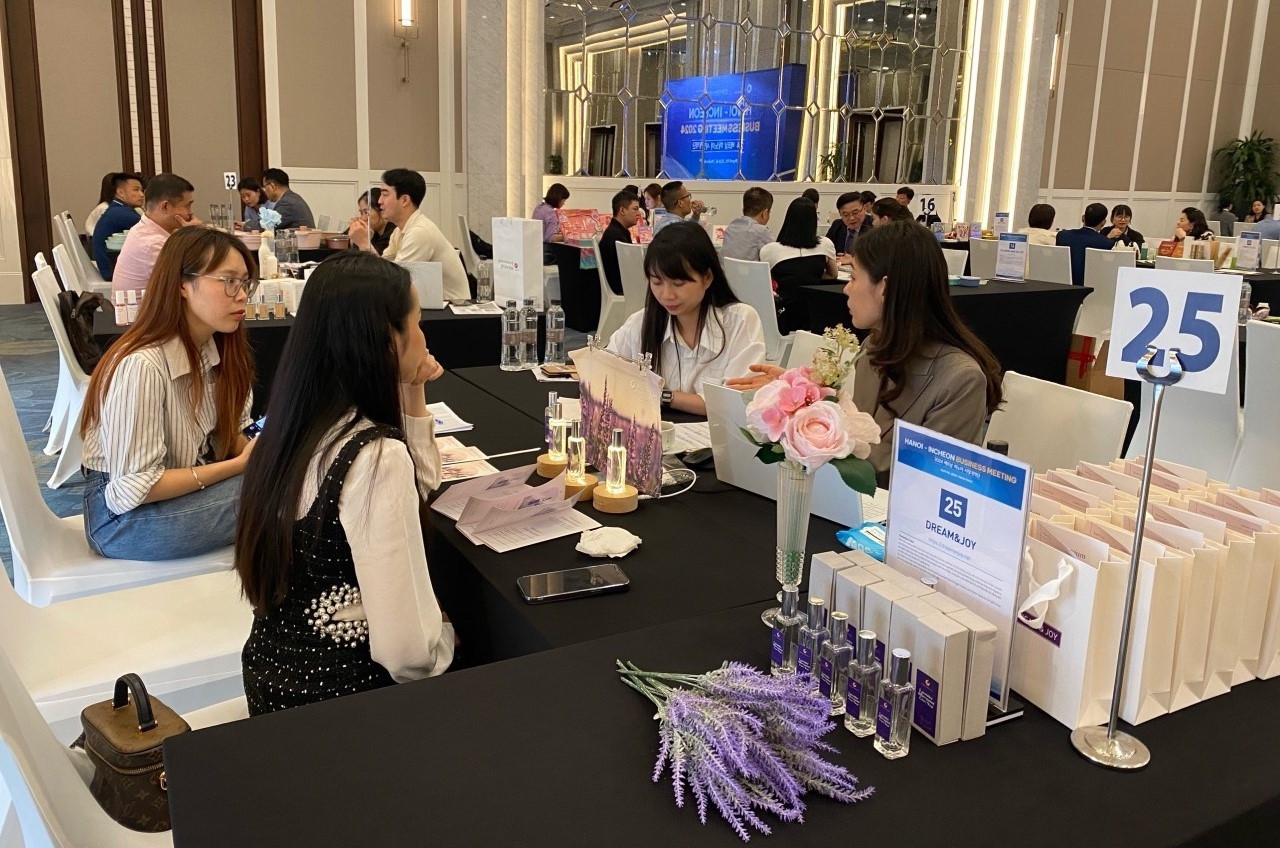 Tổ chức thành công giao thương trực tiếp giữa Đoàn doanh nghiệp TP. Incheon Hàn Quốc với doanh nghiệp nhập khẩu Việt Nam Tổ chức thành công giao thương trực tiếp giữa Đoàn doanh nghiệp TP. Incheon Hàn Quốc với doanh nghiệp nhập khẩu Việt Nam
