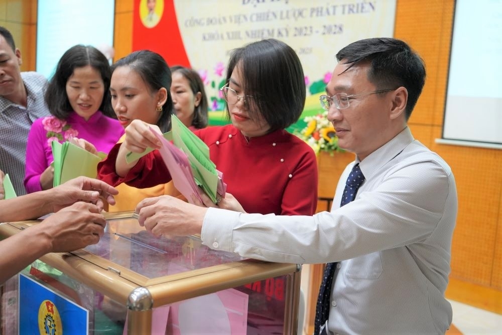 Tổ chức thành công Đại hội công đoàn Viện Chiến lược phát triển Tổ chức thành công Đại hội công đoàn Viện Chiến lược phát triển