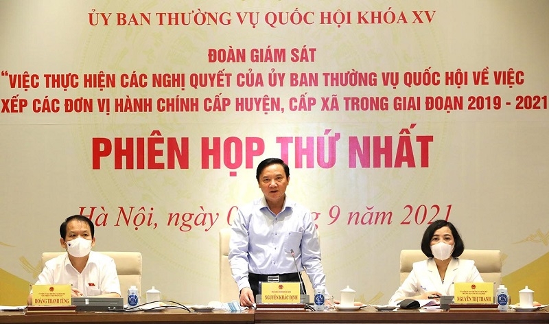Giám sát việc sắp xếp đơn vị hành chính cấp huyện, xã ở 45 tỉnh Giám sát việc sắp xếp đơn vị hành chính cấp huyện, xã ở 45 tỉnh