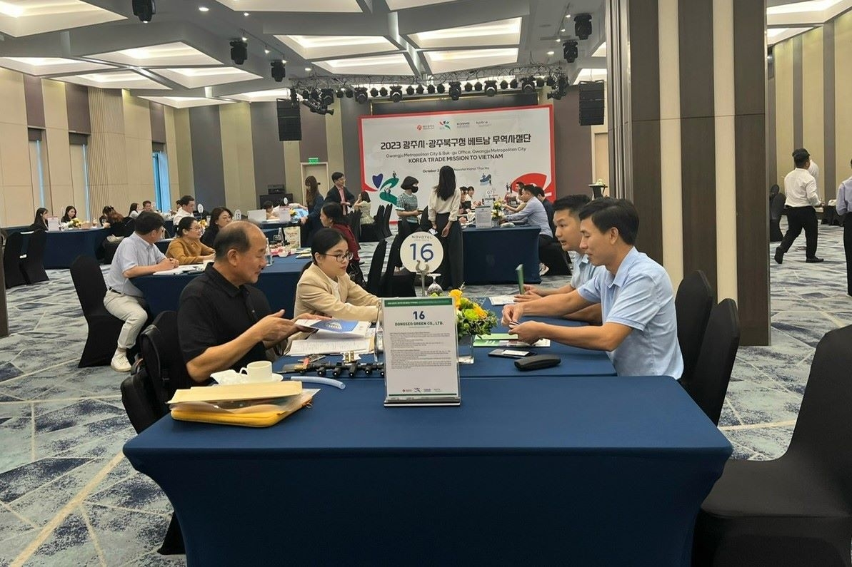 Mở ra nhiều cơ hội hợp tác thương mại mới giữa Đoàn doanh nghiệp Quận Buk-Gu và TP. Gwangju-Hàn Quốc với các doanh nghiệp nhập khẩu Việt Nam