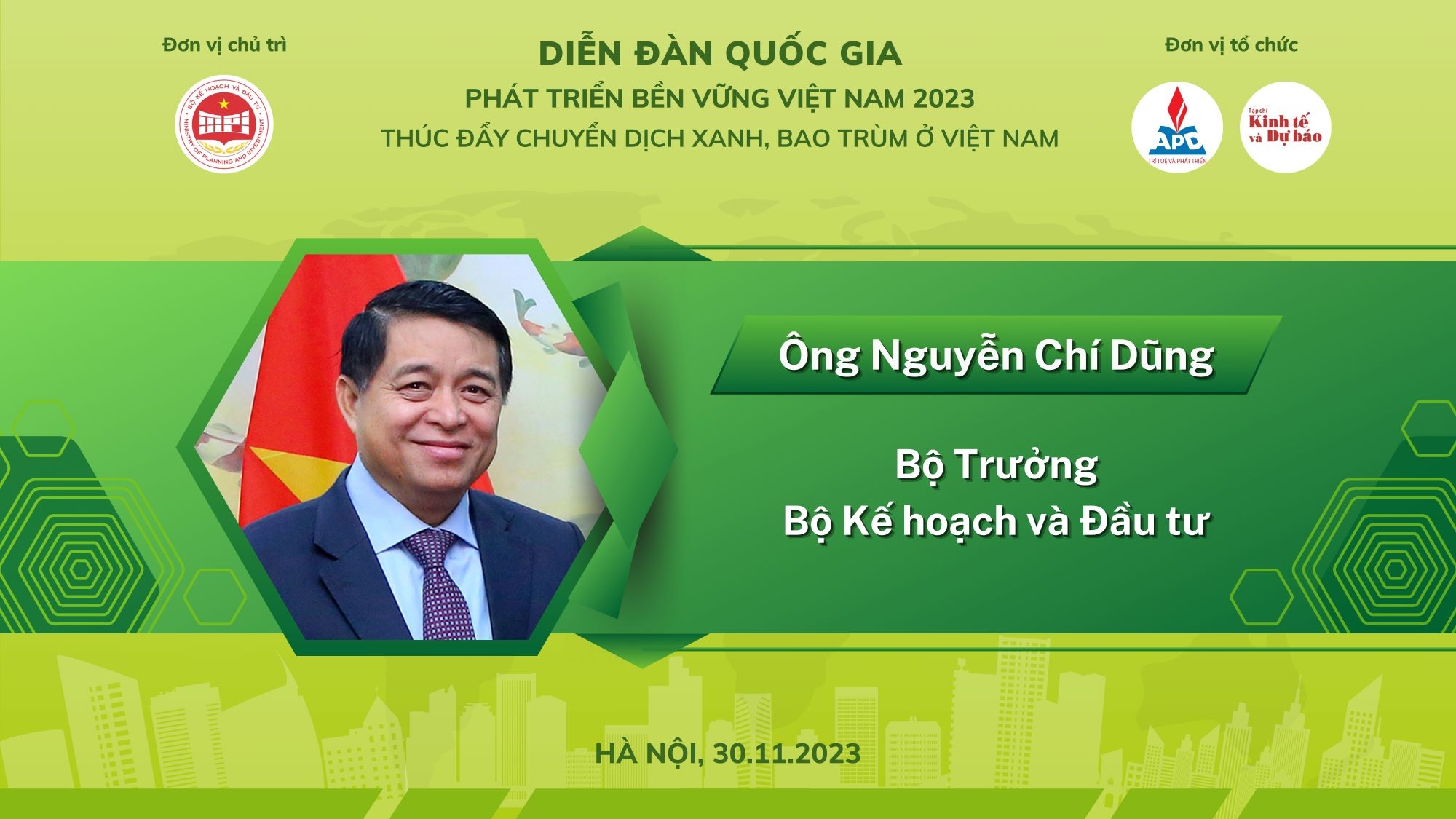 Diễn đàn quốc gia về Phát triển bền vững Việt Nam 2023: “Thúc đẩy chuyển dịch xanh, bao trùm ở Việt Nam”. Diễn đàn quốc gia về Phát triển bền vững Việt Nam 2023: “Thúc đẩy chuyển dịch xanh, bao trùm ở Việt Nam”.