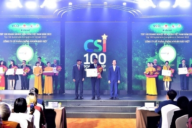 Năm thứ 5 liên tiếp, BVSC được vinh danh trong Top 100 doanh nghiệp bền vững 2022