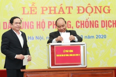 Thủ tướng kêu gọi người dân đóng góp, ủng hộ chiến dịch phòng, chống dịch Covid-19