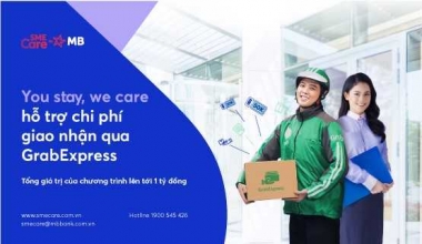 “You stay, we care” – MB hỗ trợ chi phí giao nhận qua dịch vụ GrabExpress