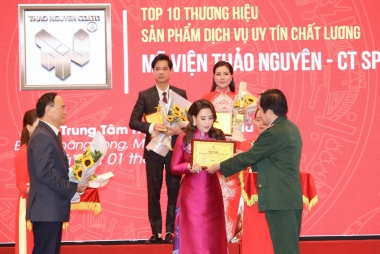 Mỹ viện Thảo Nguyên đạt "Top 10 thương hiệu sản phẩm dịch vụ uy tín chất lượng"