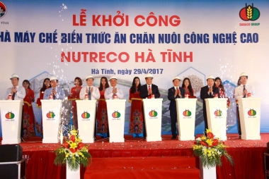 Hà Tĩnh: Khởi công nhà máy chế biến thức ăn chăn nuôi công nghệ cao