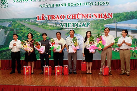 40 trang trại heo của C.P. VIỆT NAM đạt chứng nhận VIETGAP