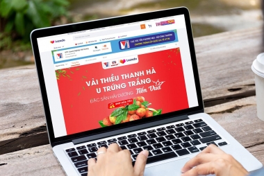 Vải thiều Thanh Hà được bán trên Lazada từ 14/5/2021