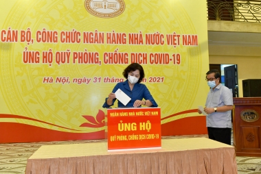 Ngành ngân hàng góp tối thiểu 1 ngày lương/người cho chống dịch Covid-19