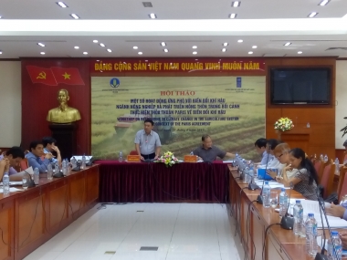 Ngành nông nghiệp và phát triển nông thôn ứng phó với biến đổi khí hậu