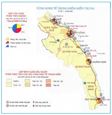 Bắc Trung Bộ và Duyên hải miền Trung: GRDP bình quân 2016-2020 dự báo đạt 6,8-7%/năm
