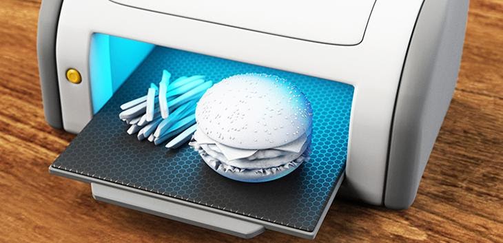 Thú vị làm thức ăn bằng…công nghệ in 3D