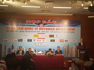 Vietbuild Hà Nội 2018 lần thứ ba thu hút sự tham gia của 22 quốc gia và vùng lãnh thổ