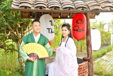 Ngắm bộ ảnh cưới cổ trang của vợ chồng Đạo diễn Quyền Lộc