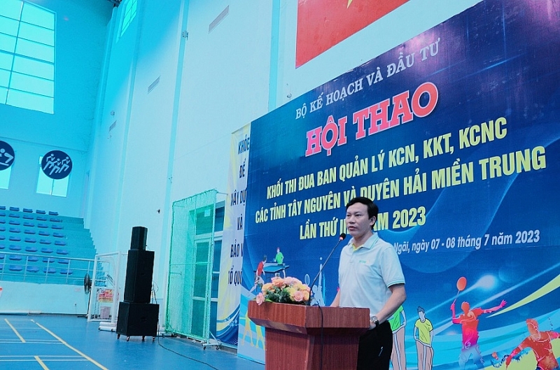 Quảng Ngãi: Khai mạc Hội thao Khối thi đua Ban Quản lý KCN, KKT, KCNC các tỉnh Tây nguyên - Duyên hải miền Trung năm 2023 Quảng Ngãi: Khai mạc Hội thao Khối thi đua Ban Quản lý KCN, KKT, KCNC các tỉnh Tây nguyên - Duyên hải miền Trung năm 2023