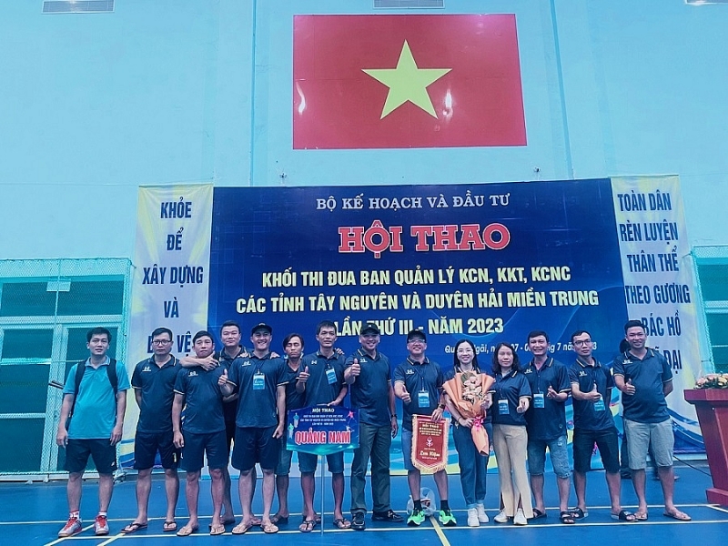 Quảng Ngãi: Khai mạc Hội thao Khối thi đua Ban Quản lý KCN, KKT, KCNC các tỉnh Tây nguyên - Duyên hải miền Trung năm 2023 Quảng Ngãi: Khai mạc Hội thao Khối thi đua Ban Quản lý KCN, KKT, KCNC các tỉnh Tây nguyên - Duyên hải miền Trung năm 2023