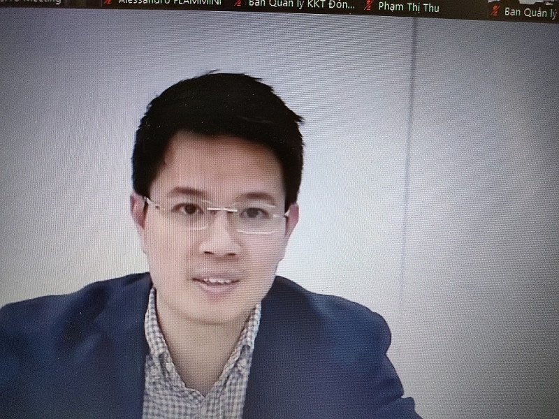 ông Đỗ Quang Huy- Đại diện văn phòng Cục Kinh tế Liên bang Thụy Sĩ (SECO) tại Việt Nam phát biểu tại Hội thảo  ông Đỗ Quang Huy- Đại diện văn phòng Cục Kinh tế Liên bang Thụy Sĩ (SECO) tại Việt Nam phát biểu tại Hội thảo