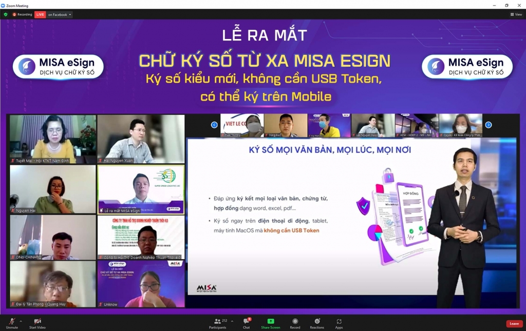 MISA chính thức ra mắt chữ ký số từ xa không cần USB Token MISA chính thức ra mắt chữ ký số từ xa không cần USB Token