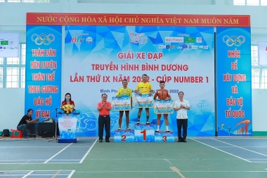 Number 1 chanh, dâu đồng hành cùng Giải xe đạp truyền hình Bình Dương lần thứ IX chặng thứ 3