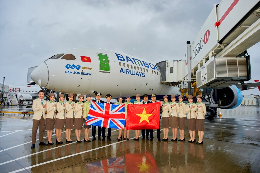 Bamboo Airways công bố đường bay thẳng Việt Nam - Vương quốc Anh Bamboo Airways công bố đường bay thẳng Việt Nam - Vương quốc Anh