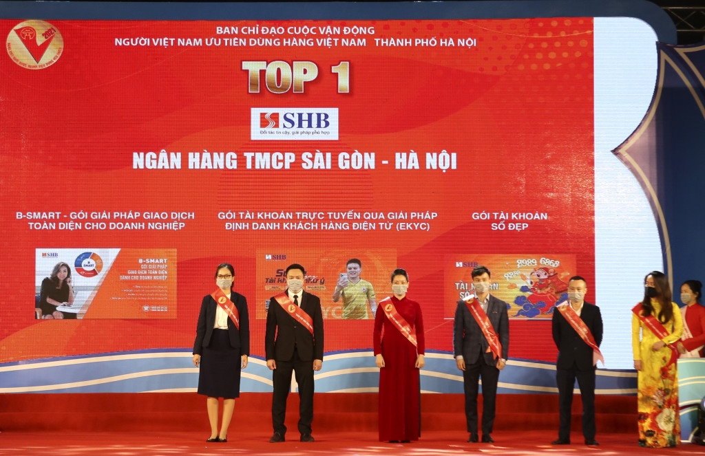 Lần thứ 5, sản phẩm của SHB được vinh danh “Hàng Việt Nam được người tiêu dùng yêu thích nhất” Lần thứ 5, sản phẩm của SHB được vinh danh “Hàng Việt Nam được người tiêu dùng yêu thích nhất”