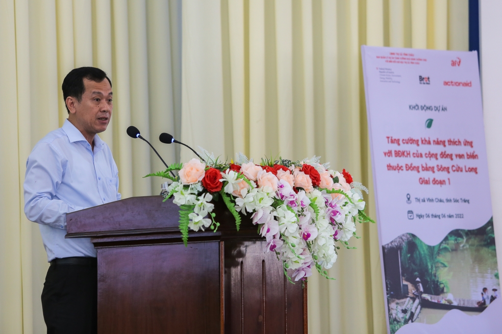 Khởi động Dự án thích ứng biến đổi khí hậu của cộng đồng ven biển ĐBSCL tại Sóc Trăng Khởi động Dự án thích ứng biến đổi khí hậu của cộng đồng ven biển ĐBSCL tại Sóc Trăng