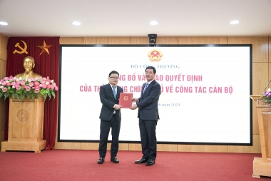 Công bố quyết định bổ nhiệm ông Trương Thanh Hoài giữ chức Thứ trưởng Bộ Công Thương